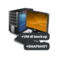VM CON 2 vCPU, 4 GB DI RAM, 40 GB STORAGE + VM DI BACKUP + SNAPSHOT